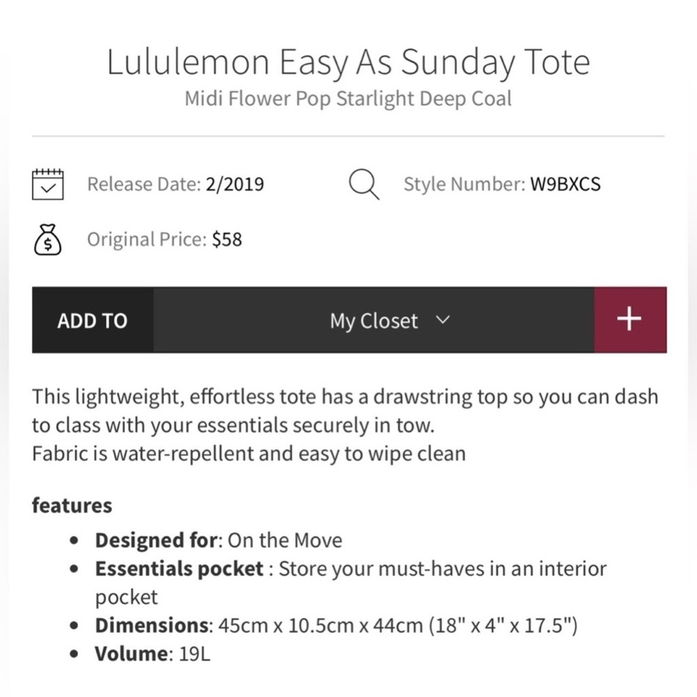 Lululemon gym and everyday bag - Picture 4 of 9